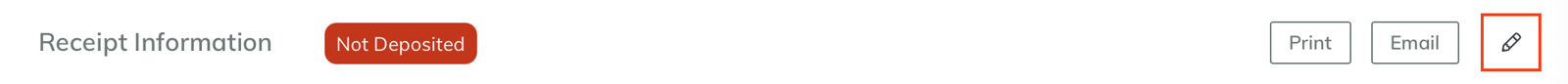 Screenshot of Yardi Breeze receipt view pencil icon