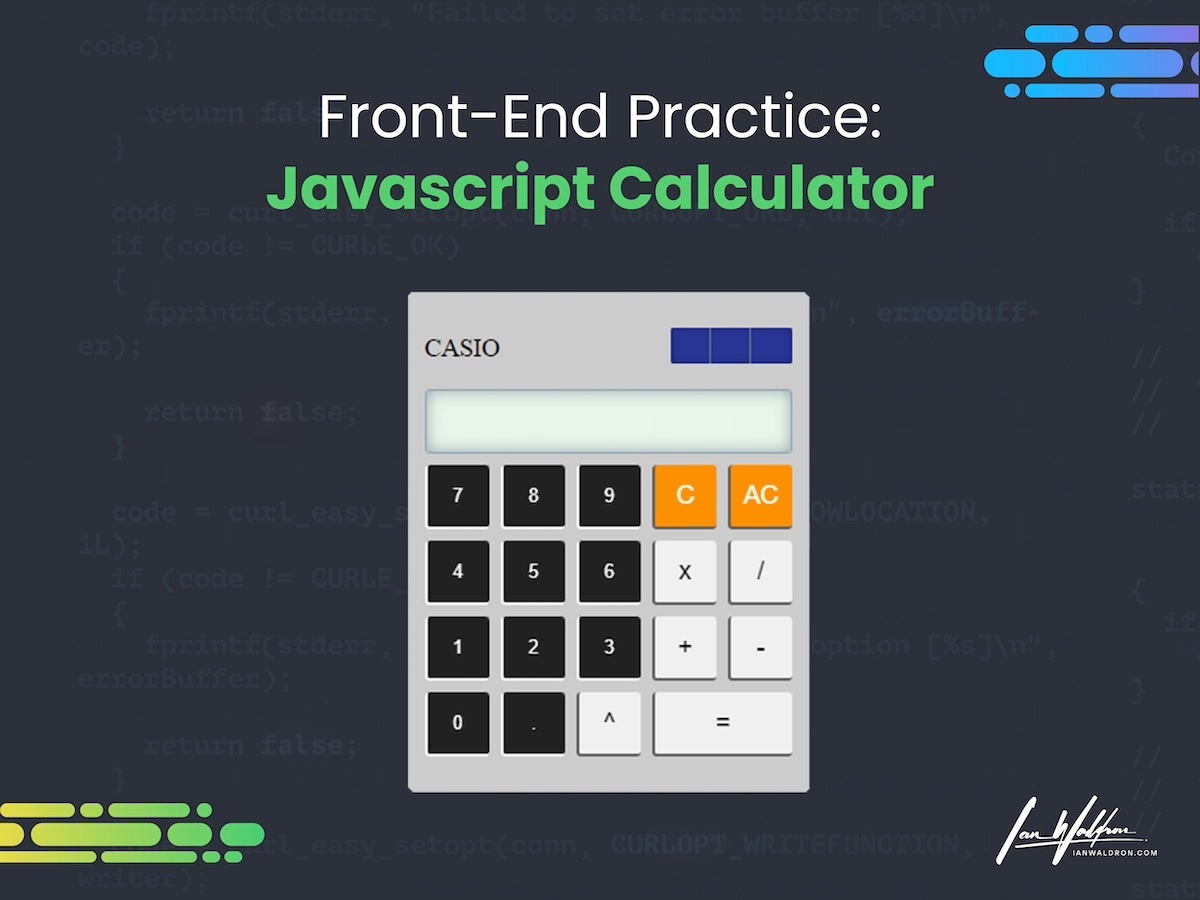 Front-End Practice: Javascript Calculator