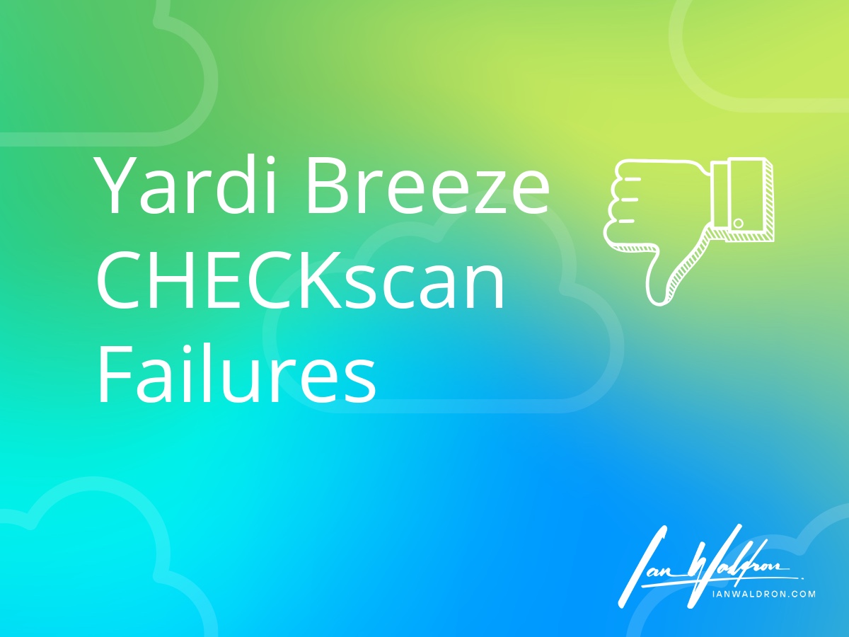 How To Handle Failed Yardi Breeze CHECKscan Payments